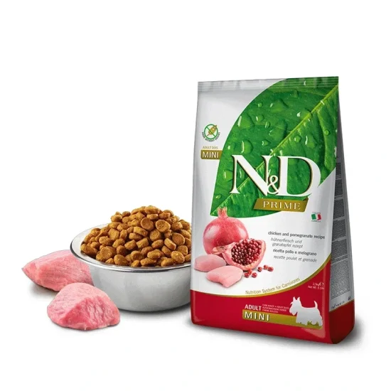 Храна за кучета ND Prime Farmina ND Prime Mini Adult- храна за куче с пиле и нар, 2.5 кг