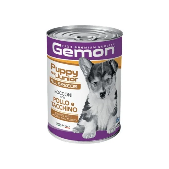 Консерви за куче Gemon Gemon Junior- консерви за куче с пиле и пуйка