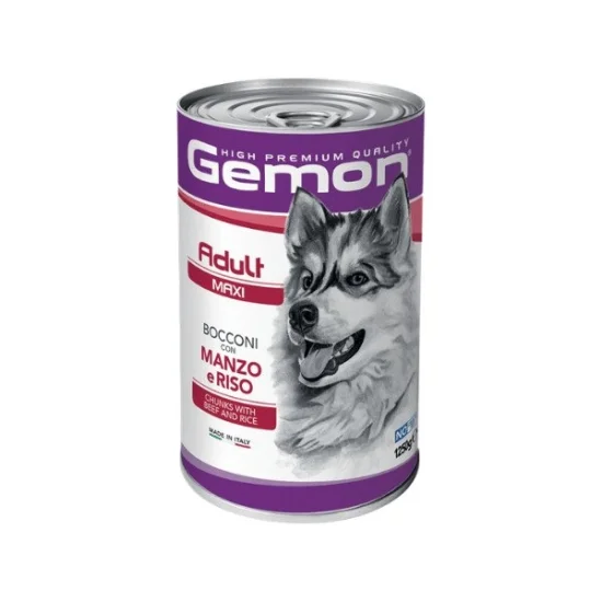 Консерви за куче Gemon Gemon Maxi Adult- консерви за куче с телешко и ориз