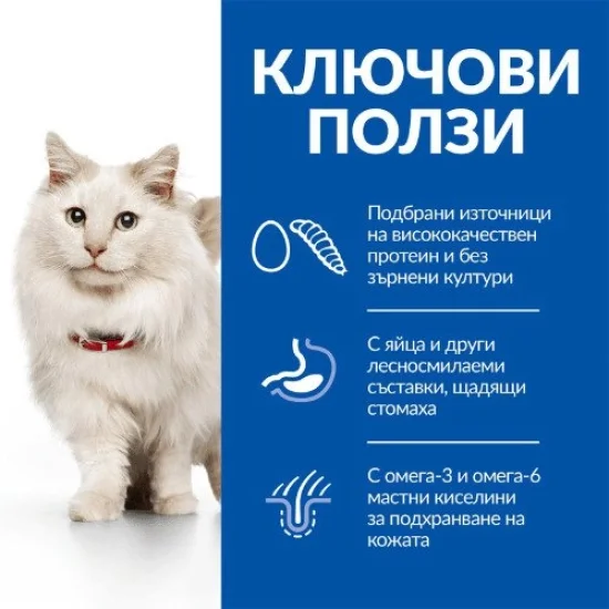 Храна за котка Hills Hills SP Hypoallergenic- храна за котки с яйца и инсекти
