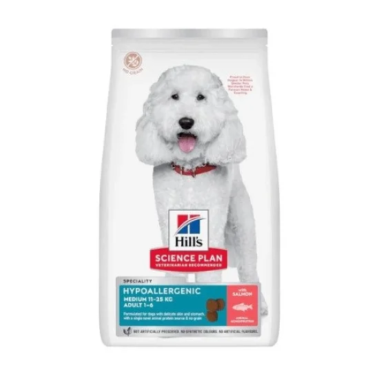 Храна за куче Hills Hills SP Hypoallergenic Medium- за средни породи, със сьомга