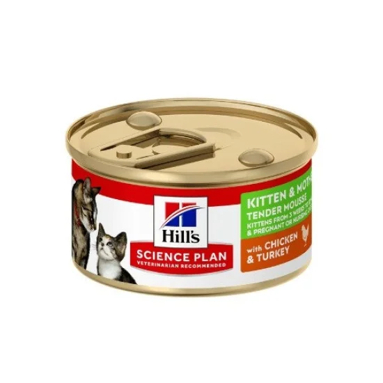 Консерви за котка Hills Hills SP Kitten Mother Mousse- мус за котки с пиле и пуйка