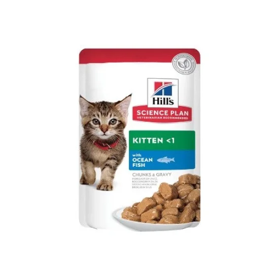 Консерви за котка Hills Hills SP Kitten Ocean Fish- пауч за котки с риба в сос
