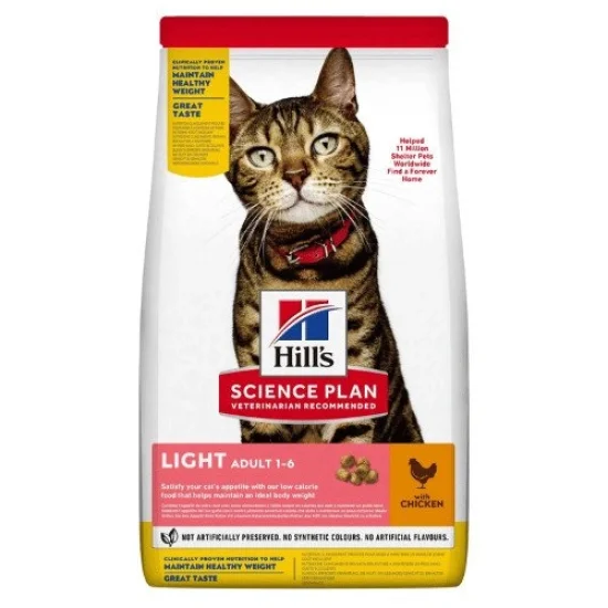 Храна за котка Hills Hills SP Light- нискокалорийна храна за котки с пиле