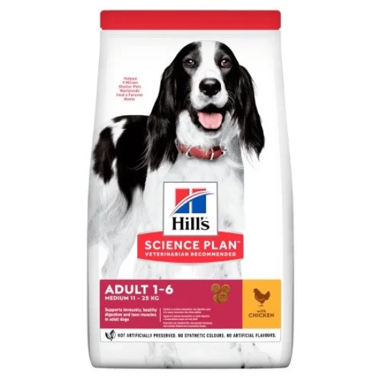 Храна за куче Hills Hills SP Medium Adult- за средни породи със пиле