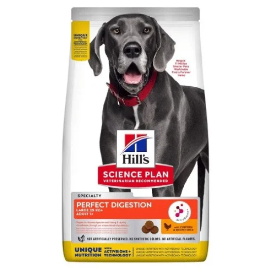 Hills SP Perfect Digestion Adult Large- за едри породи с пиле, 14 кг