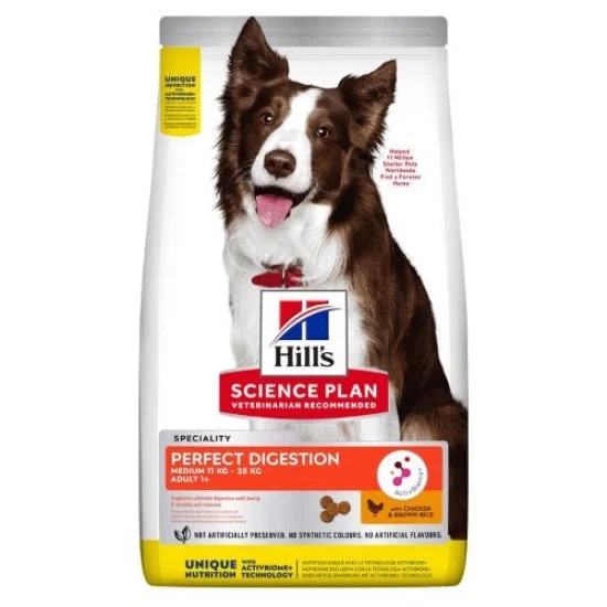 Храна за куче Hills Hills SP Perfect Digestion Adult Medium- за средни породи с пиле, 14 кг