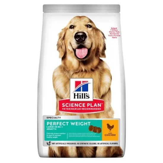 Hills SP Perfect Weight Large- за едри породи с пиле, 12 кг