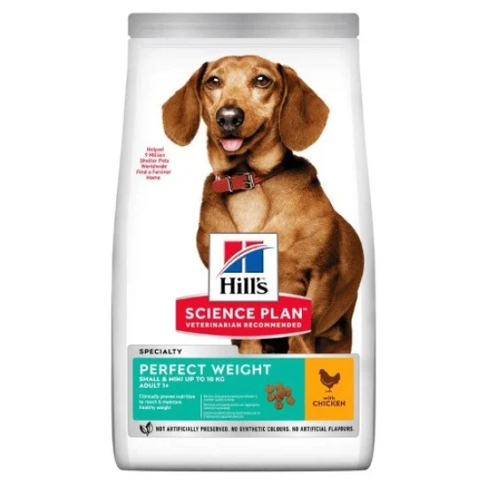 Hills SP Perfect Weight Small Mini- за дребни породи с пиле