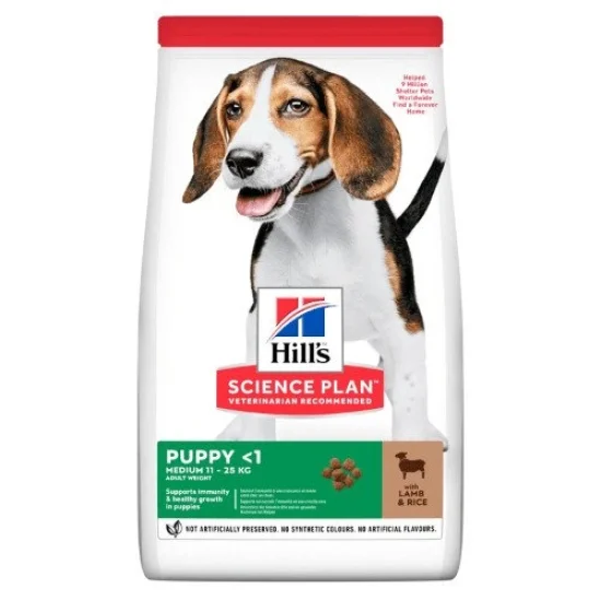 Hills SP Puppy Medium- за средни породи с агне и ориз