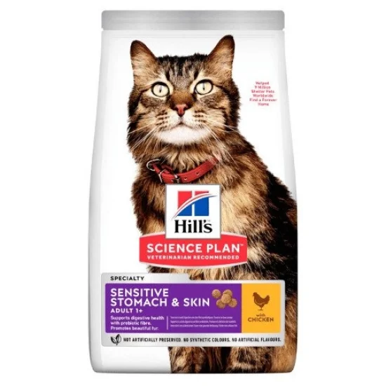 Hills SP Sensitive Stomach Skin- храна за котки с пилешко