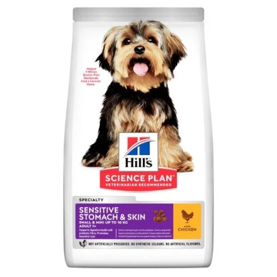 Храна за куче Hills Hills SP Sensitive Stomach Skin Mini- за малки породи с пиле