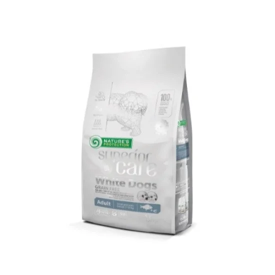 Natures Protection Храна за кучета с бяла козина Natures Protection White dog Fish-За бяла козина, за дребни породи с бяла риба