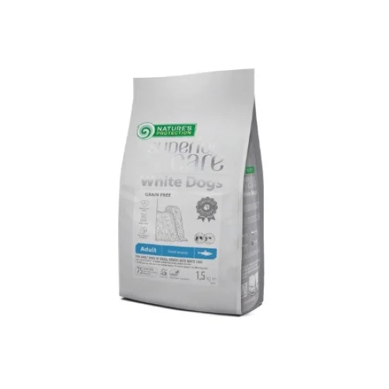 Natures Protection White dog Herring-За бяла козина, за дребни породи с херинга