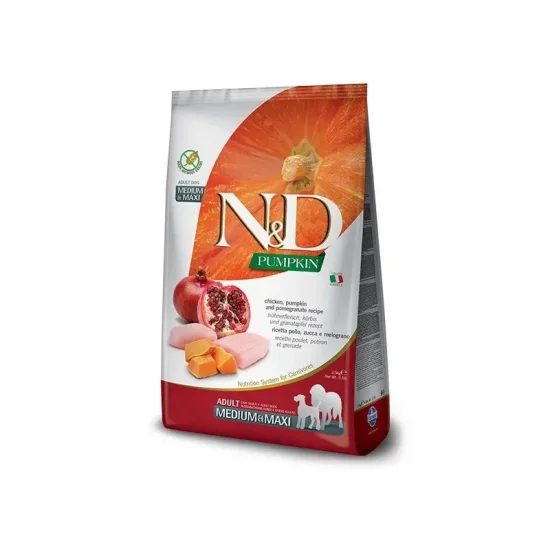 ND Pumpkin Adult Medium Maxi- храна за куче с пиле тиква и нар