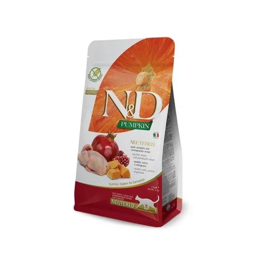 ND Pumpkin Neutered Adult- храна за котки с пъдпъдък тиква и нар