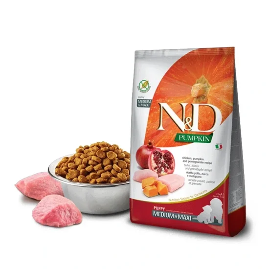 Храна за куче ND Pumpkin ND Pumpkin Puppy Medium Maxi- храна за куче с пиле тиква и нар