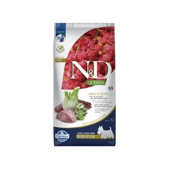 ND Quinoa Digestion Mini- храна за куче с агне и киноа, 7 кг