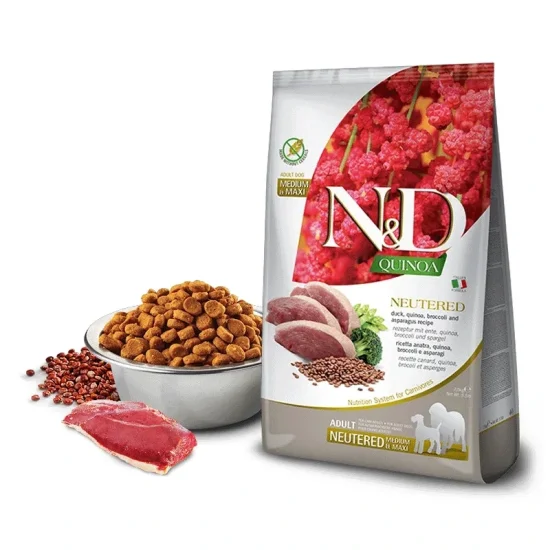 Храна за куче ND Quinoa ND Quinoa Neutered Medium Maxi- храна за куче с патица и киноа, 12 кг