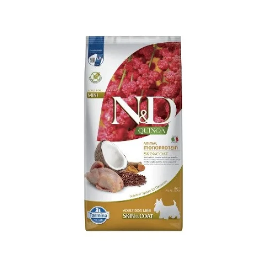 Храна за куче ND Quinoa ND Quinoa Skin Coat Mini- храна за куче с пъдпъдък и киноа