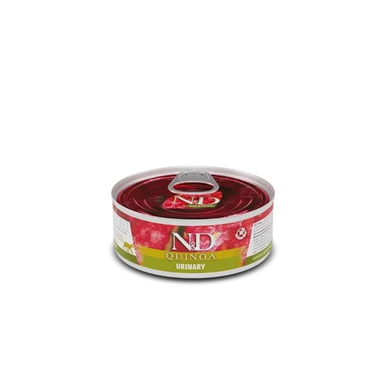 ND Quinoa Urinary- консерви за котка с патешко и червена боровинка, 80 гр