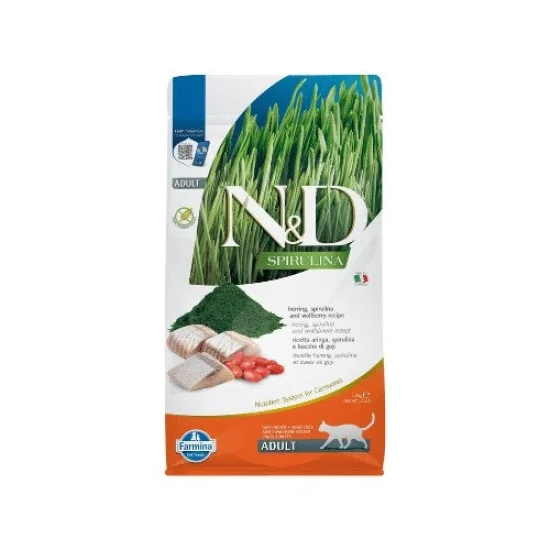 Храна за котка ND Spirulina ND Spirulina Adult- суха храна за котки с херинга