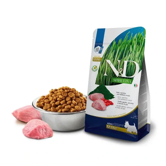 Храна за куче ND Spirulina ND Spirulina Mini Adult- суха храна за кучета със агне и спирулина