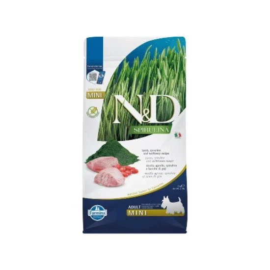 Храна за куче ND Spirulina ND Spirulina Mini Adult- суха храна за кучета със агне и спирулина