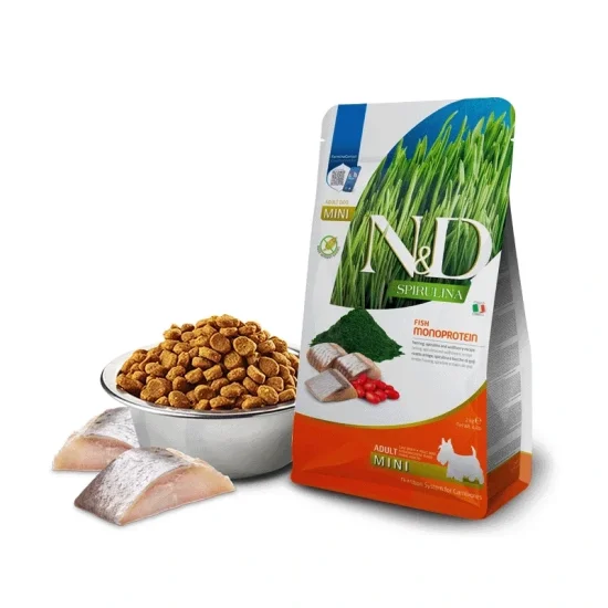 Храна за куче ND Spirulina ND Spirulina Mini Adult- суха храна за кучета с херинга и спирулина