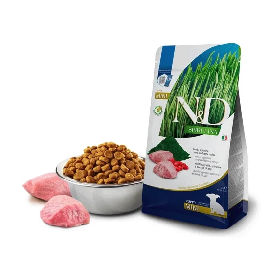 Храна за куче ND Spirulina ND Spirulina Mini Puppy- суха храна за кучета със агне и спирулина