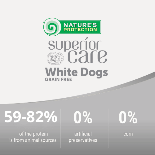 Natures Protection Храна за кучета с бяла козина